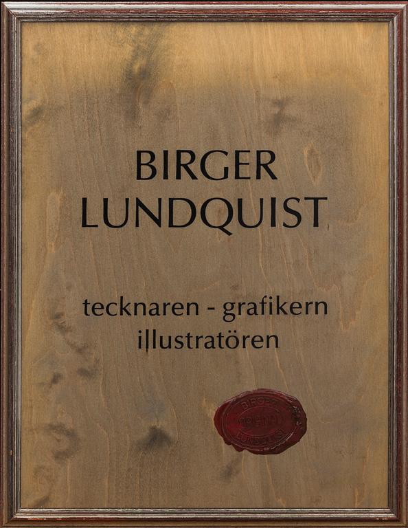 BIRGER LUNDQUIST, bildverk numrerad 25/30.
