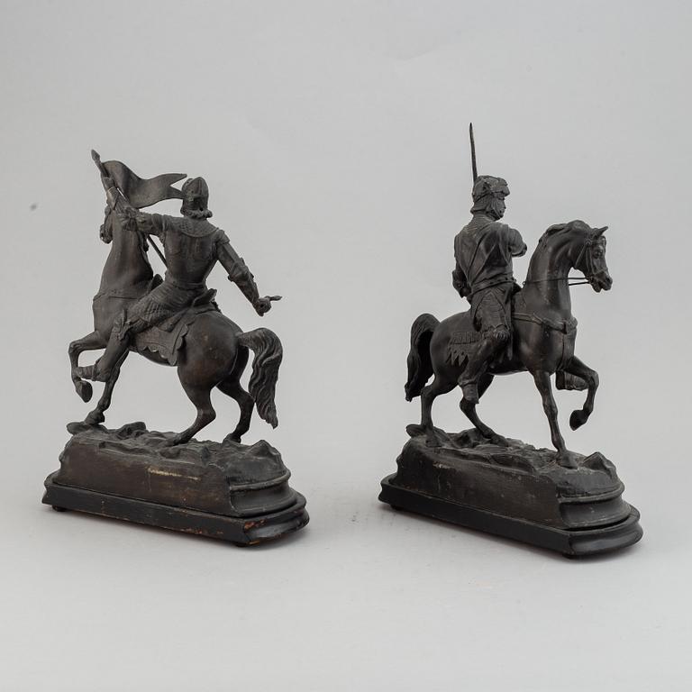 Zink sculptures, late 1800's.