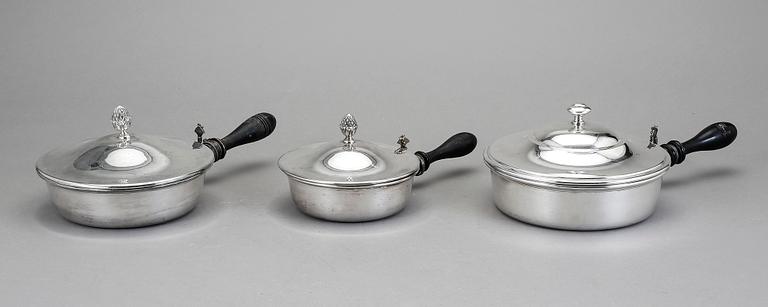 KAROTTER, 3 st, Nysilver, bland annat K. Andersson, 1900-tal.