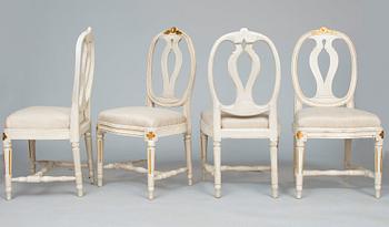 FOUR GUSTAVIAN CHAIRS.