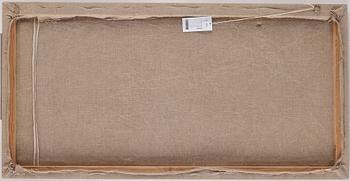 An embroidered carriage cushion, ca 51 x 113 cm (with mounting 61 x 122 cm) signed and dated END JPLG ANO 1838, Scania.