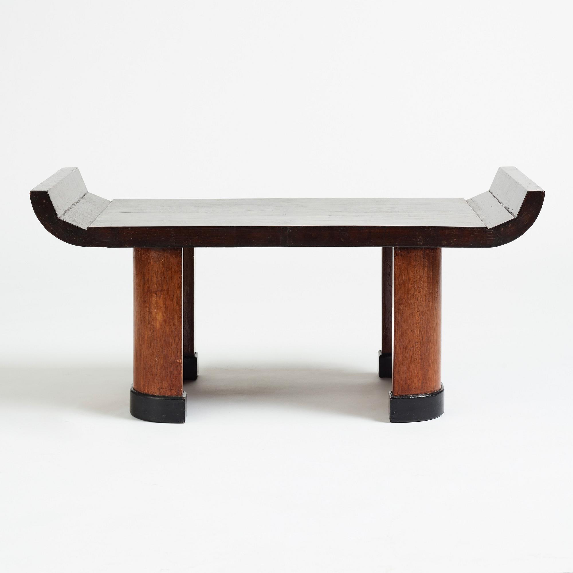 A Modernist mahogany stool, 1920's-30's.
