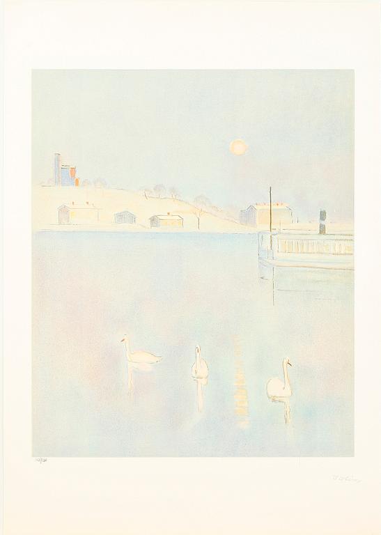 EINAR JOLIN, portfölj med 10 färglitografier, sign och numr 112/360.