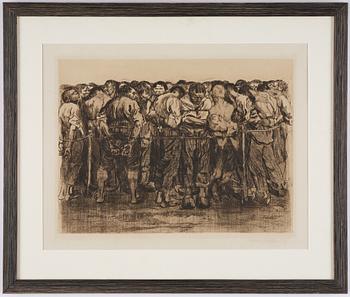 Käthe Kollwitz, "Die Gefangene" ur: Bauernkrieg (Peasant's War).