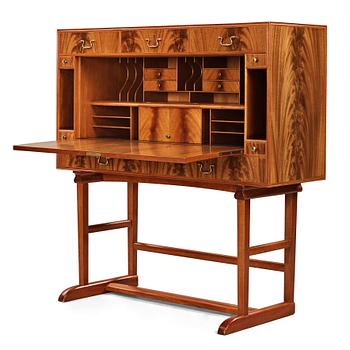 Josef Frank, a mahogany secretaire, Svenskt Tenn, Sweden, model 1036, probably 1960-70's.