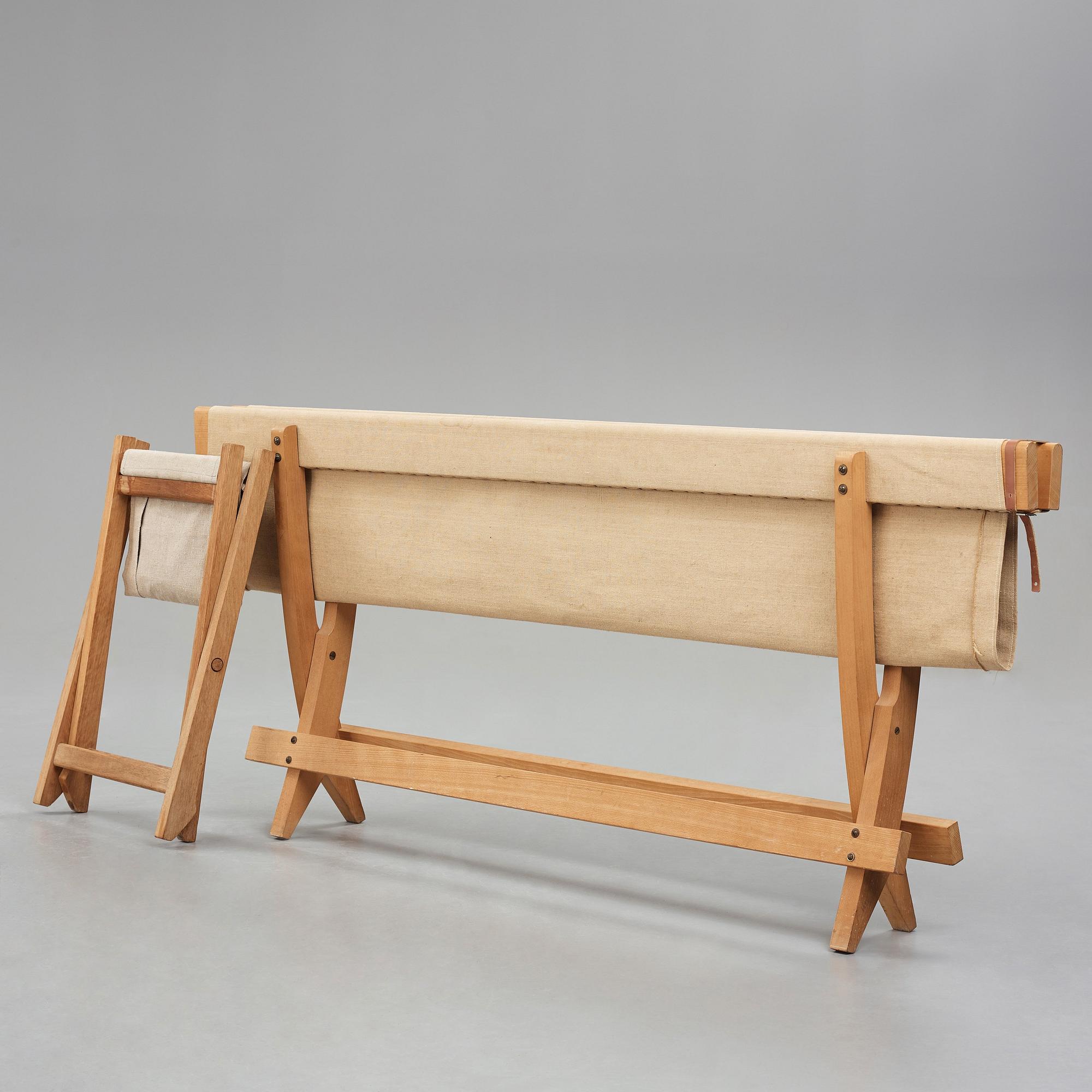 HANS J WEGNER, a daybed and a stool for Johannes Hansen, Denmark 1964.