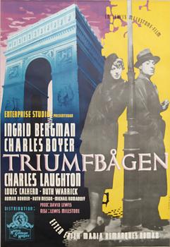 FILMAFFISCH, litografiskt tryck, "Triumfbågen", 1948.