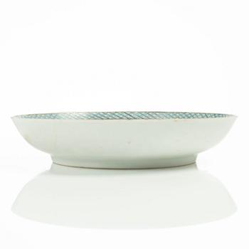 A Chinese famille rose porcelain dish, Qing dynasty, Yongzheng mark and period (1723-35).