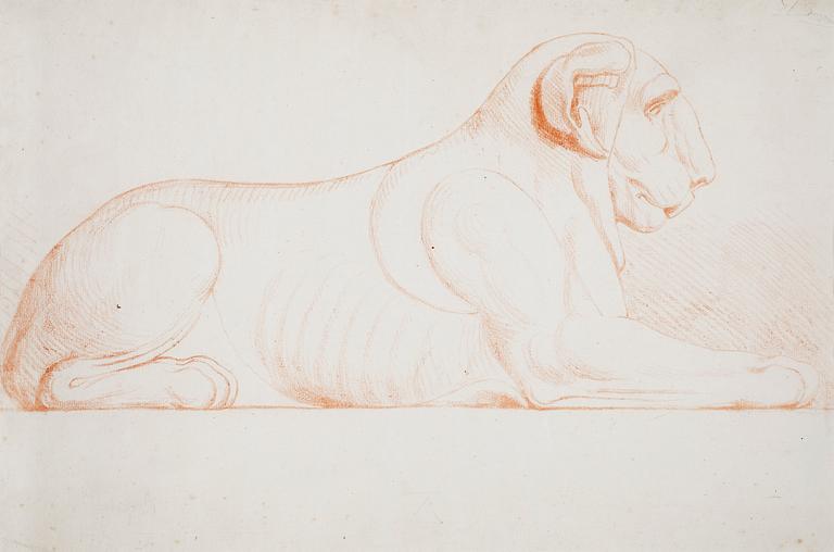 Johan Tobias Sergel, Ett liggande egyptiskt lejon.
