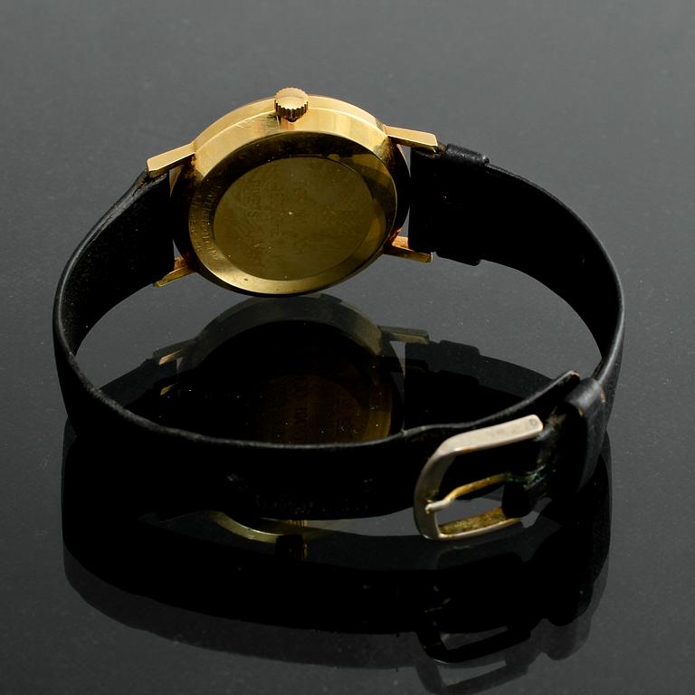ARMBANDSUR, herr, 18 k guld, "New Art", Certina, 1900-talets andra hälft, total vikt 33 g.