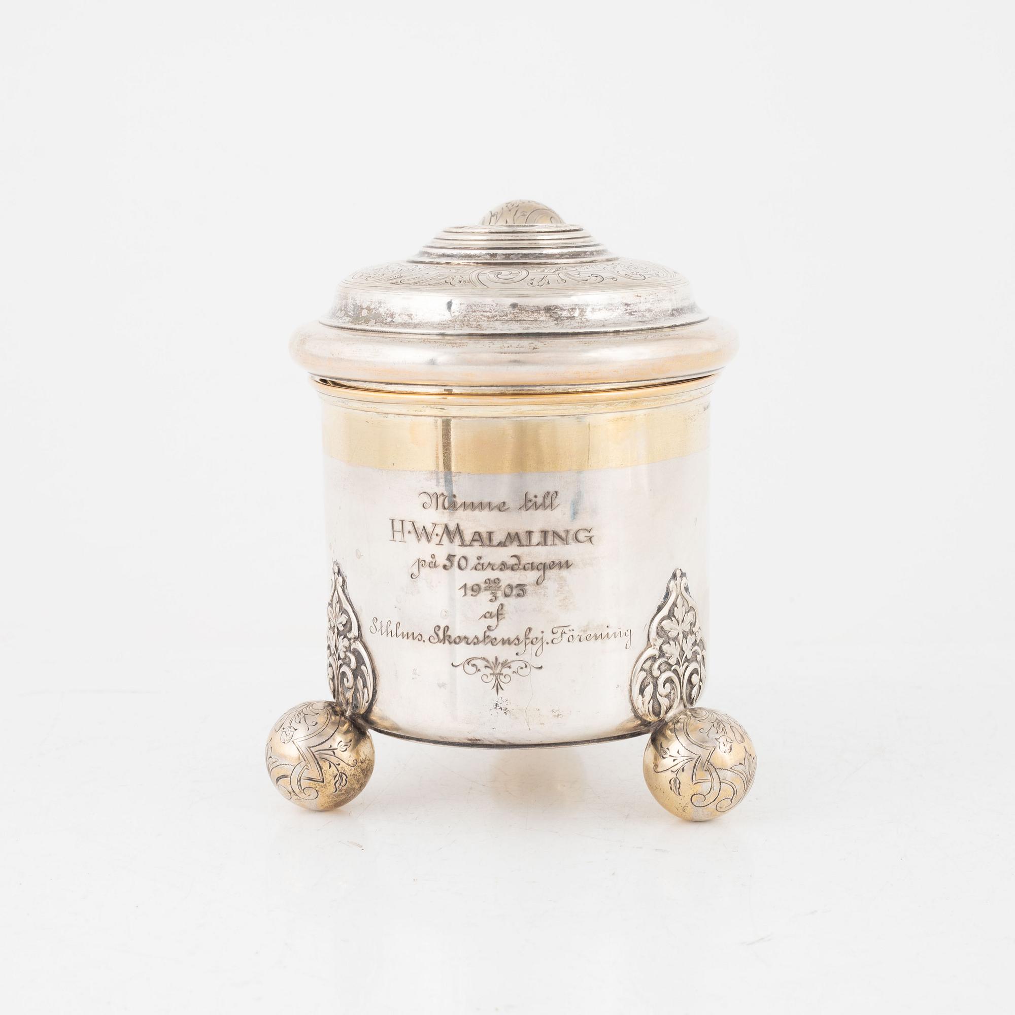 A Swedish silver tankard, mark of Gustaf Löfgren, Stockholm 1899.