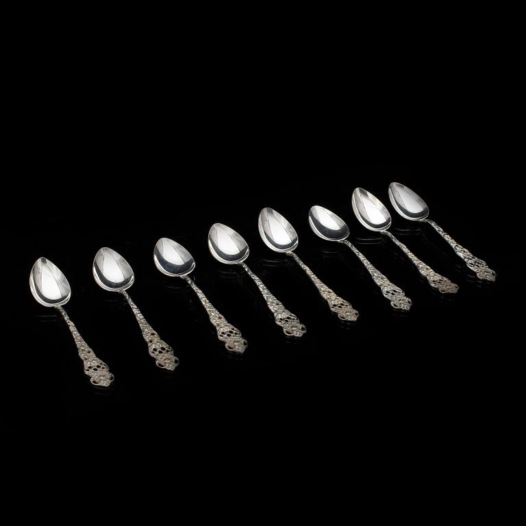 PARTI SILVER, 16 delar, bl a Hans Wigardt, Norrköping 1994. Total vikt ca 584 gram.