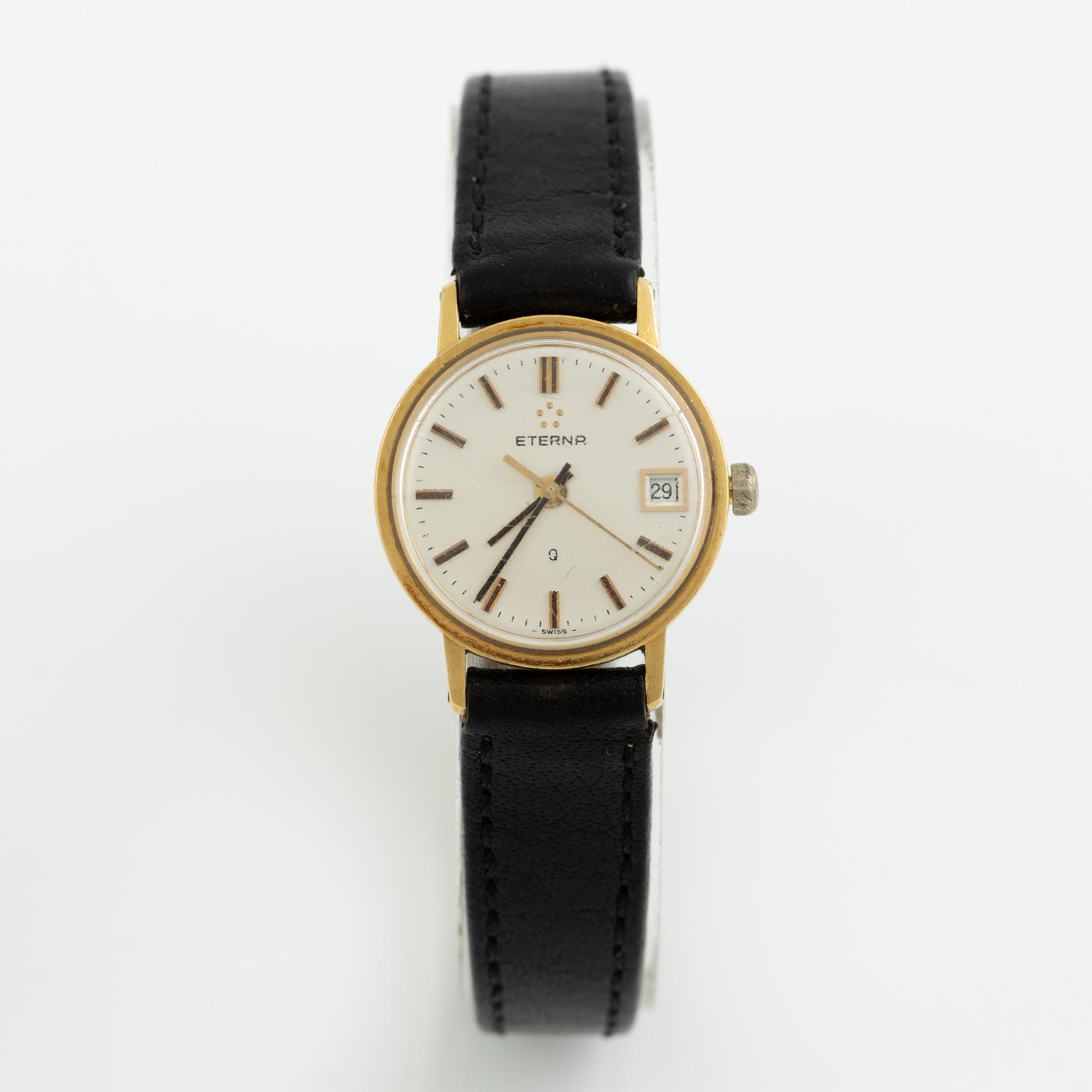 Eterna, Q, wristwatch, 22 mm.