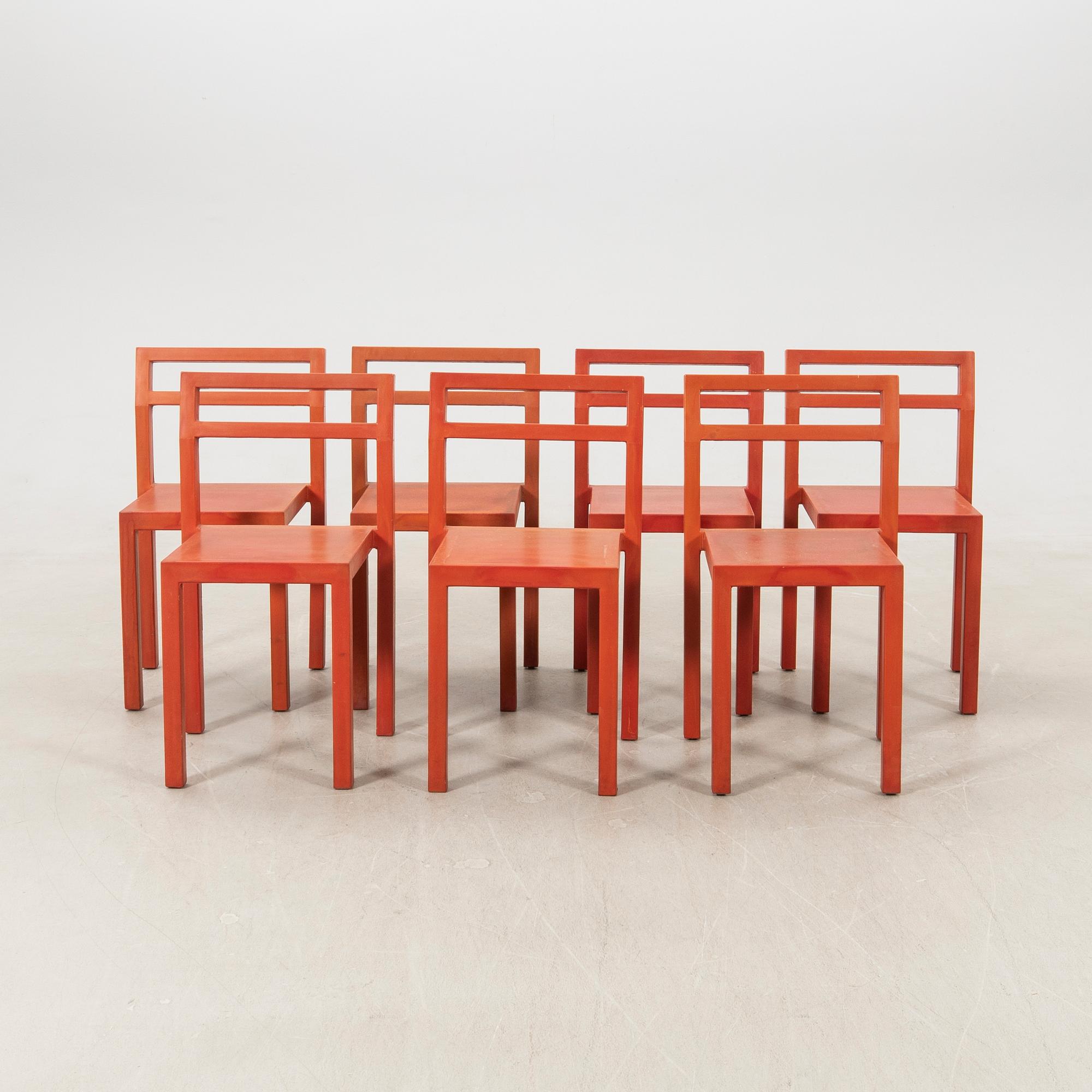 Boris Berlin & Poul Christiansen (Komplot design), chairs 7 pcs "Non" for Källemo 2000s.