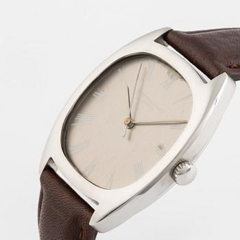 Audemars Piguet, "Tonneau", "Steel Case", wristwatch, 33,5 mm.
