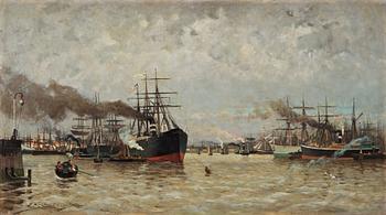 151. Carl Skånberg, "Hamnen i Rotterdam" (The Harbour in Rotterdam).