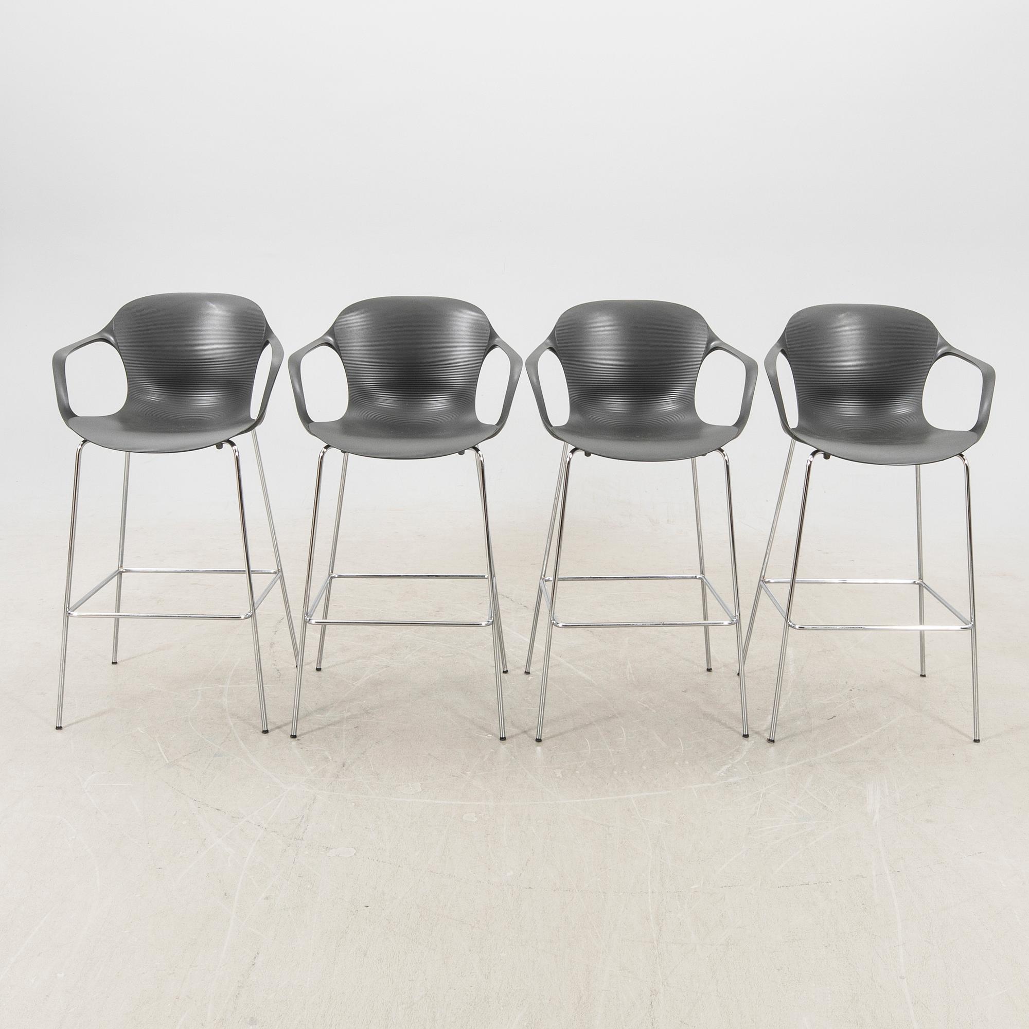 Kasper Salto, bar stools 4 pcs "KS 69 NAP" for Fritz Hansen 2017.