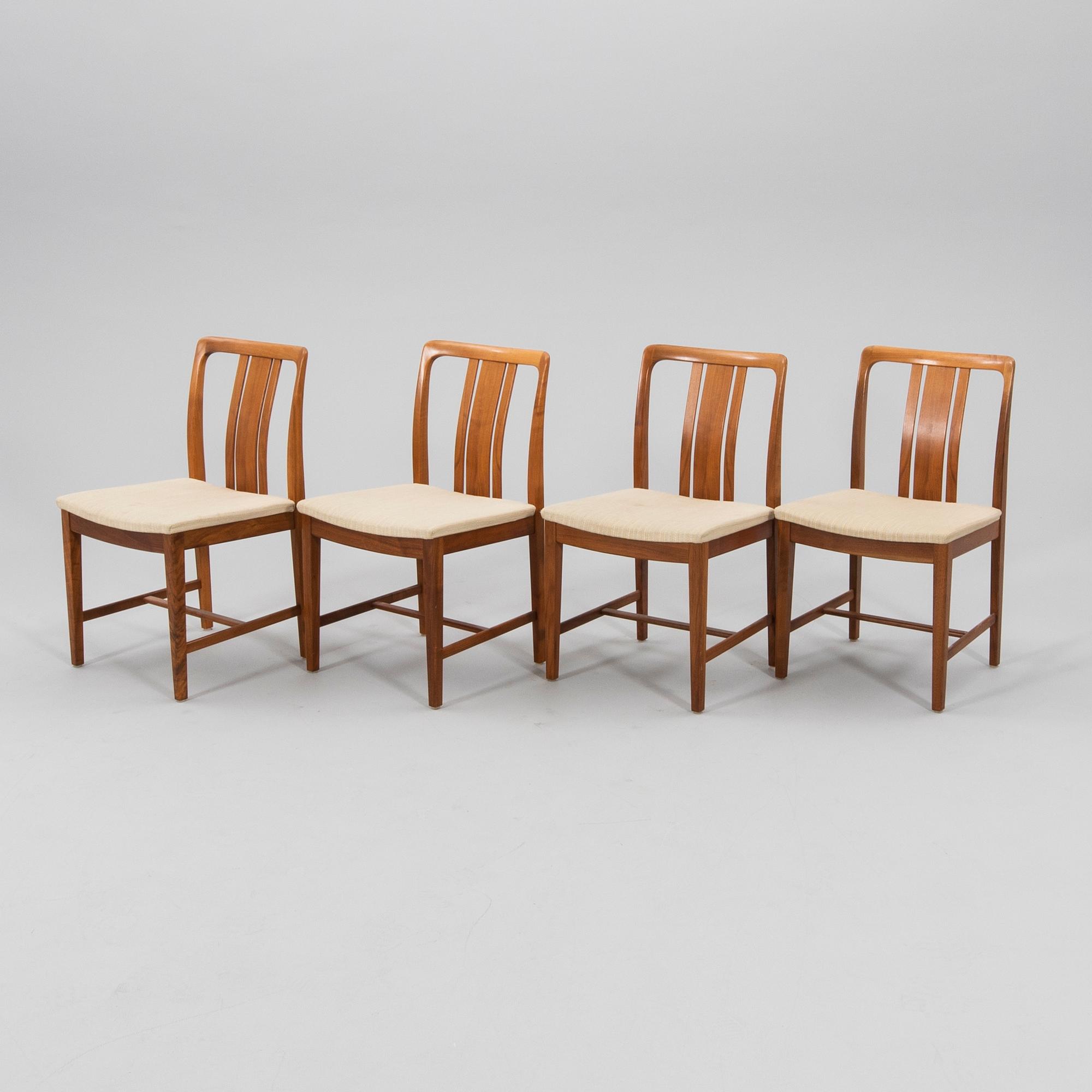 Chairs 4 pcs AB Linde Nilsson Lammhult 1960s.