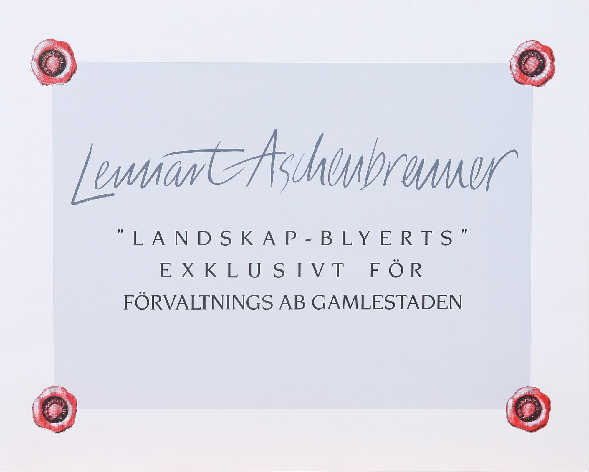 LENNART ASCHENBRENNER, färglitografi, sign o numr.