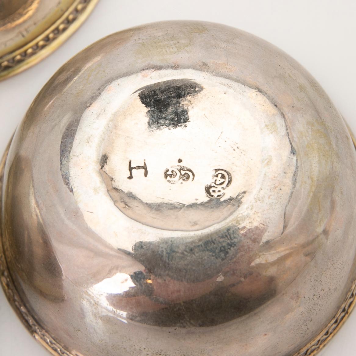 Tumblers, 3, silver, Conrad Gadd (active 1725–1750), Kristianstad.