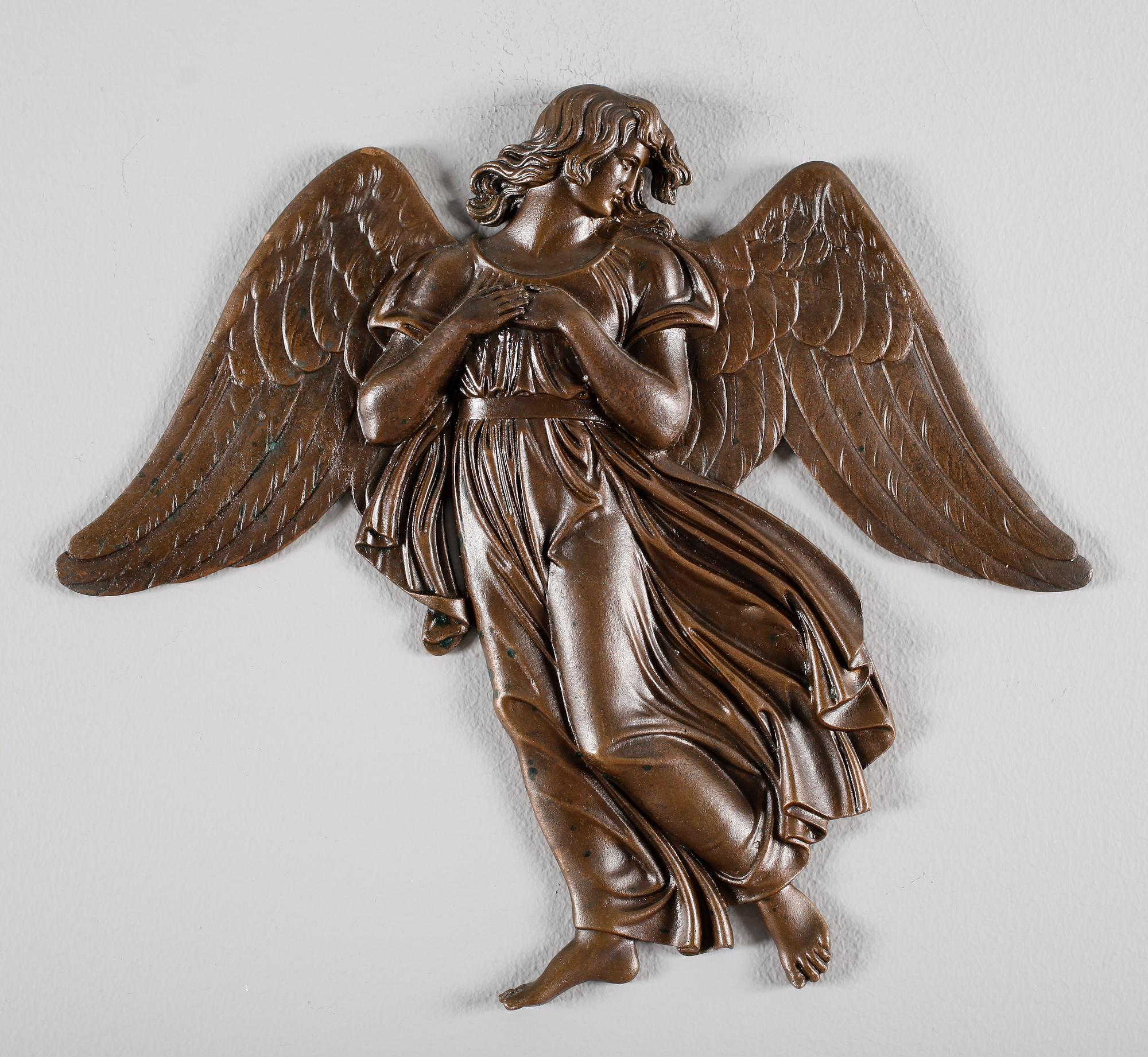 VÄGGRELIEF, brons, 1800-/1900-tal.