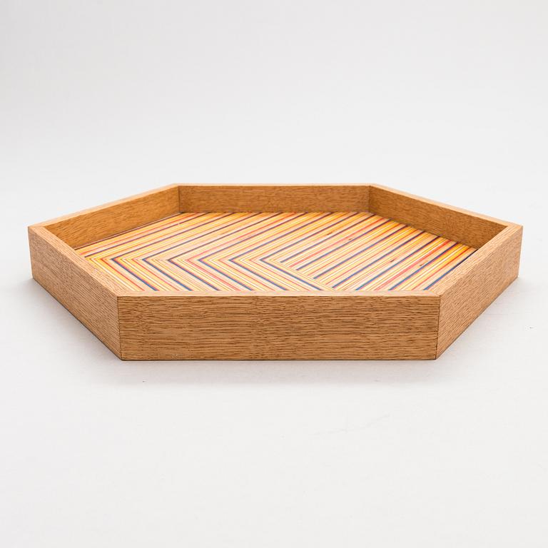 ALEKSI PUUSTINEN, 'Hexagon Tray', signed.