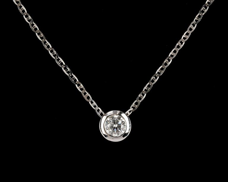 PENDANT, brilliant cut diamond, app. 0.60 cts  app H/SI.