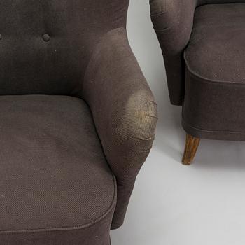 Ilmari Lappalainen, a pair of 1950's 'Laila' armchairs for Asko, Finland.