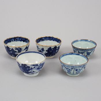 A group of 15 dishes and 5 cups, Qing dynasty, Qianlong (1736-95).