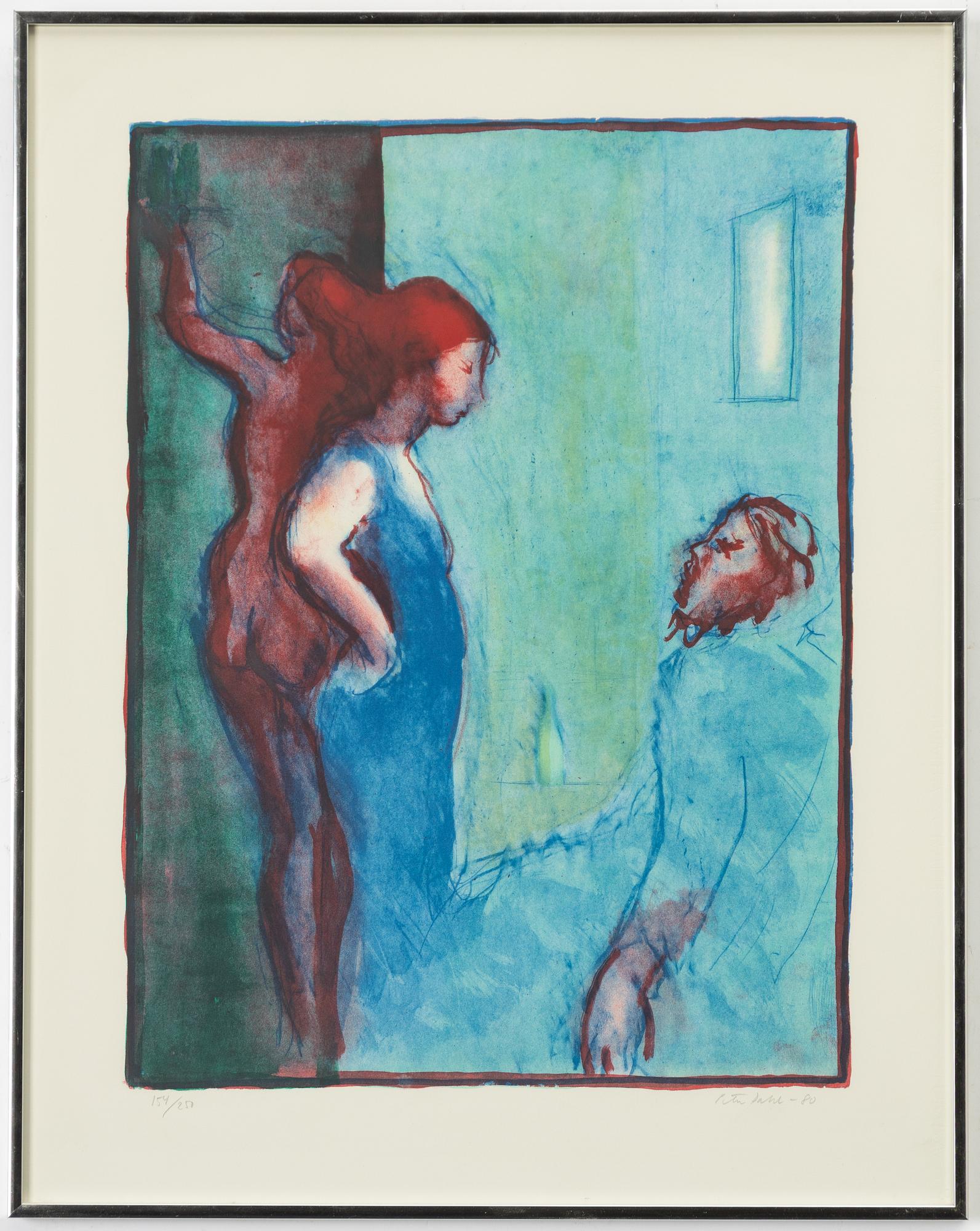 Peter Dahl, 'Wine, women and men', six colour lithographs.