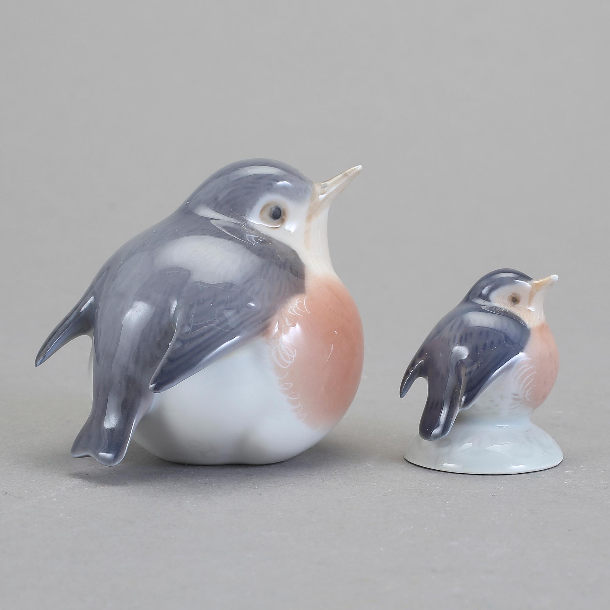FIGURINER, två st, porslin, Royal Copenhagen, Danmark.