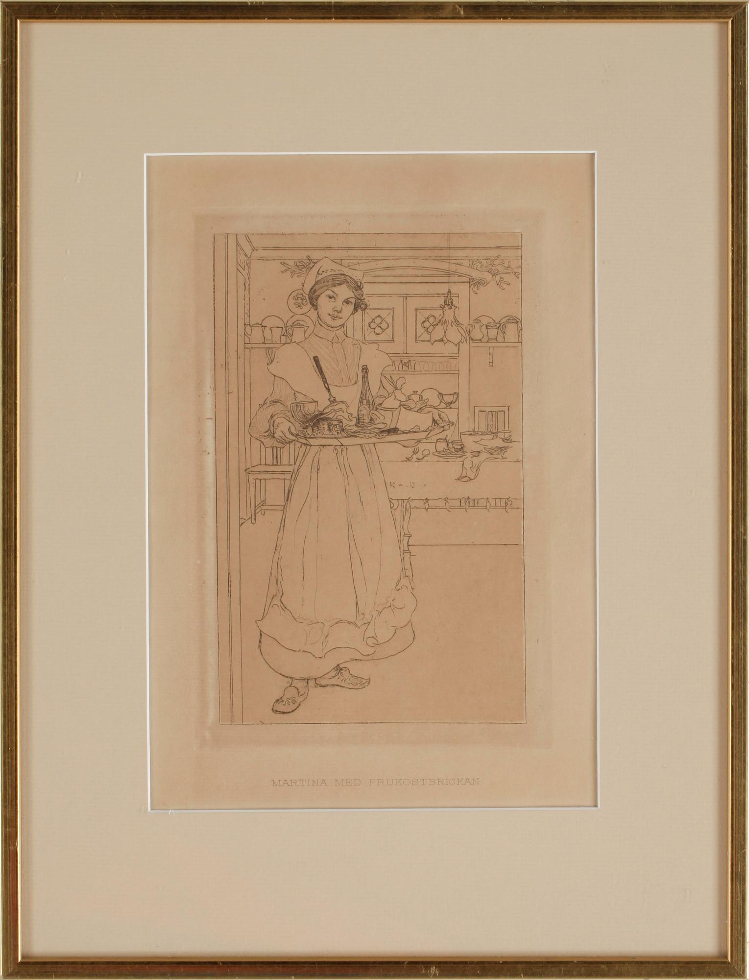 KOPPARSTICK, 4 st, Carl Larsson. 1900-talets början.