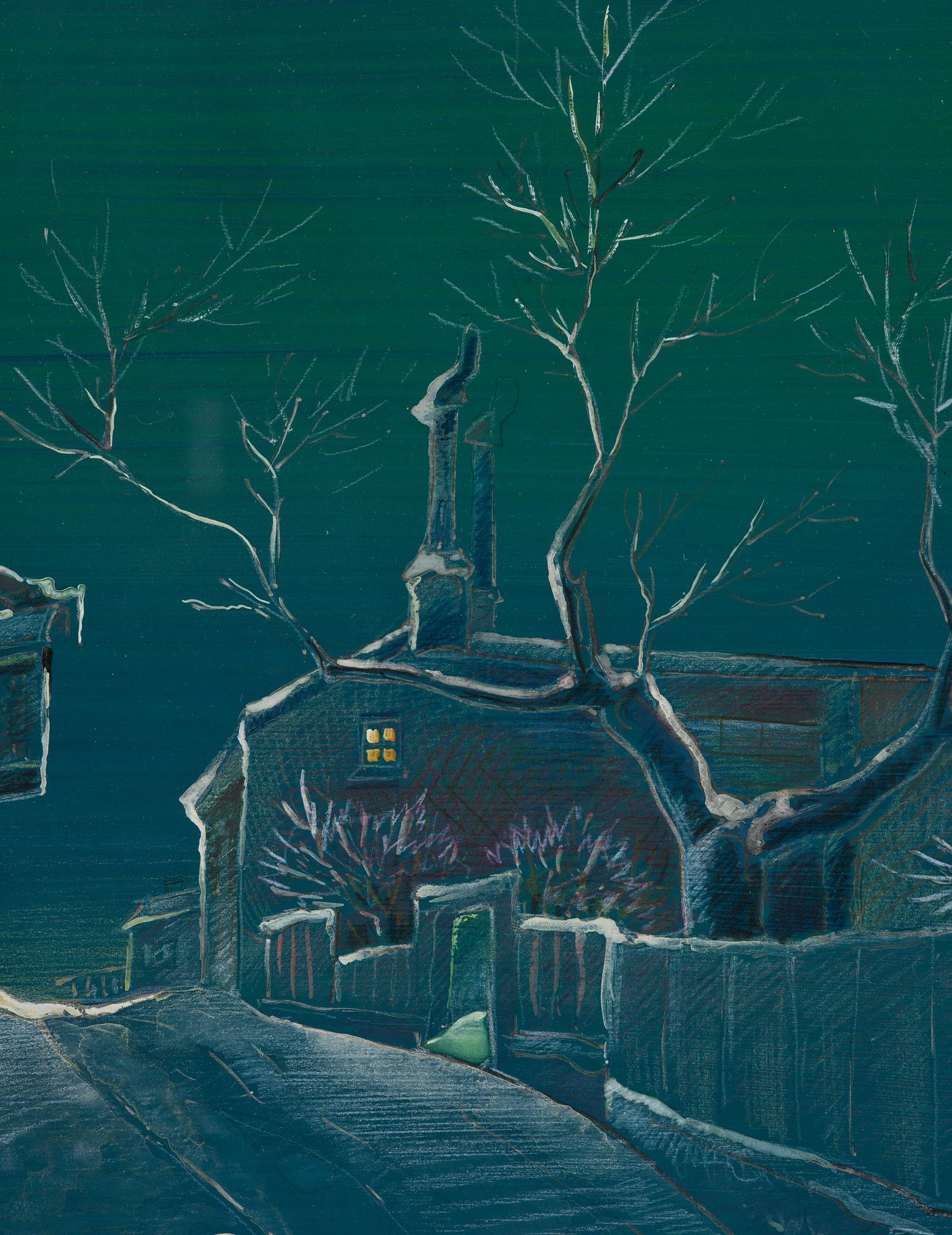 Gösta Adrian-Nilsson, Street view at night.