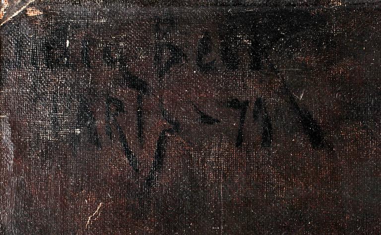 JULIA BECK, olja på duk uppfodrad på pannå, sign, dat.