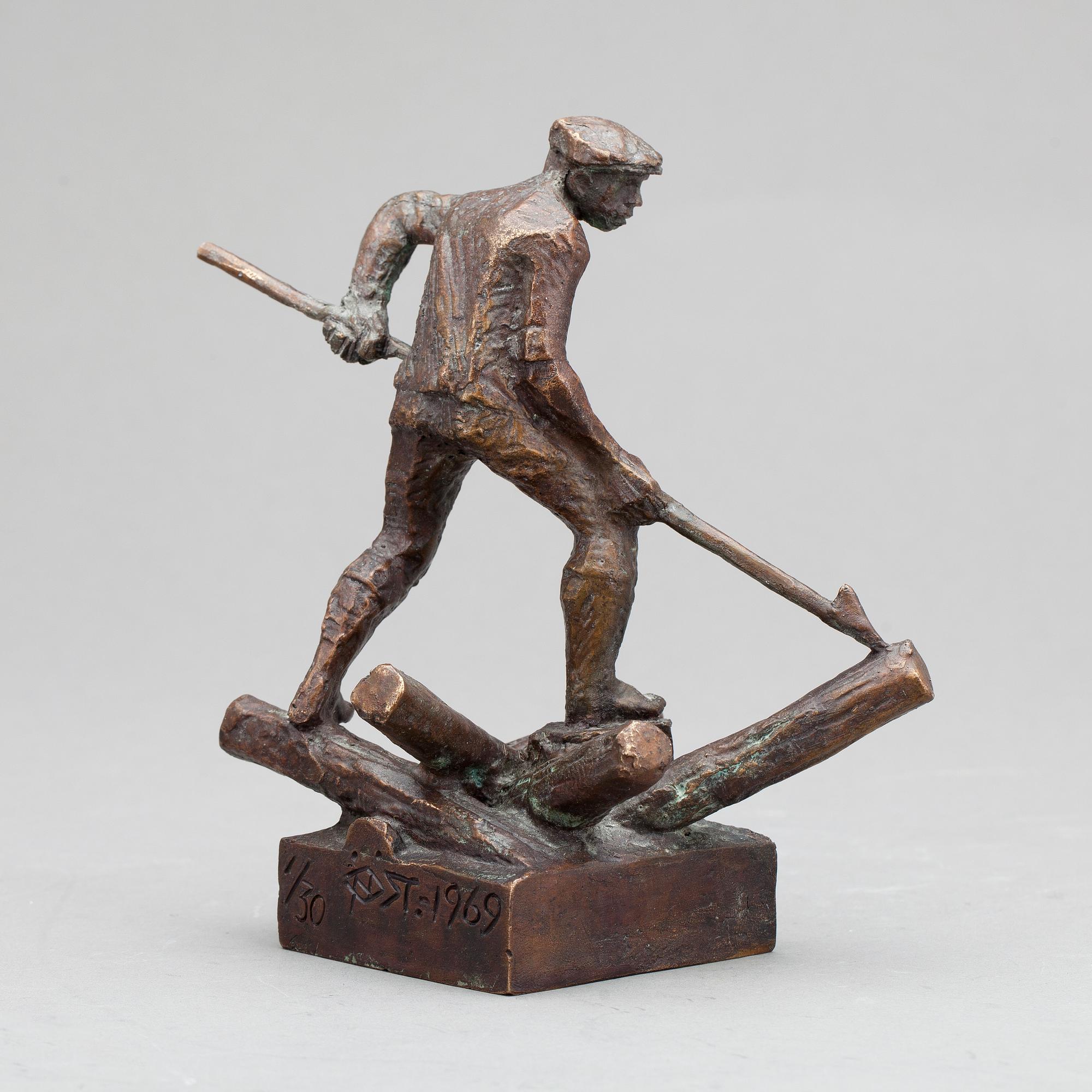 PER NILSSON ÖST, skulptur, brons, monogramsignerad.