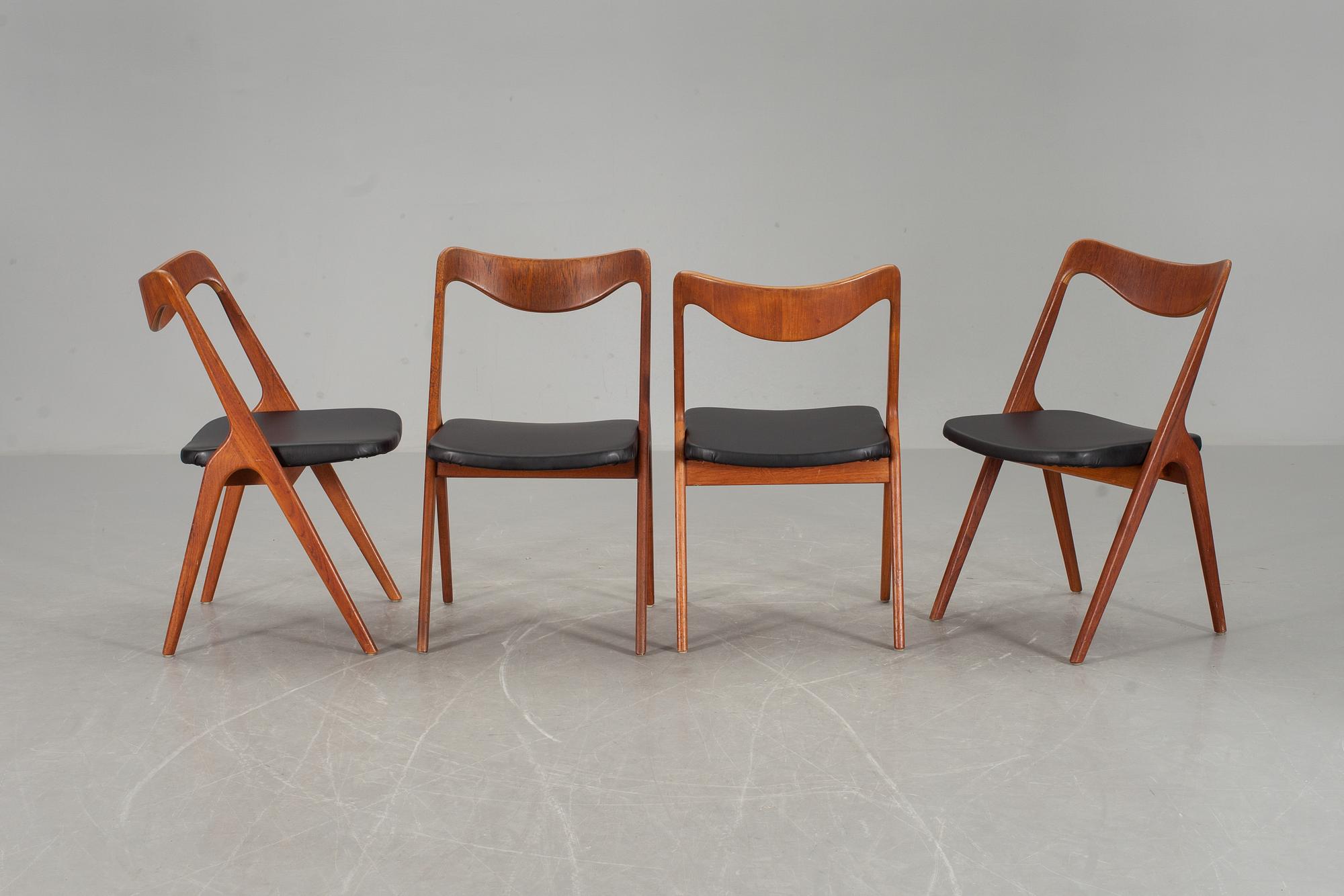 STOLAR, 4 st, Albin Johansson & Söner, Hyssna, 1950/1960-tal.