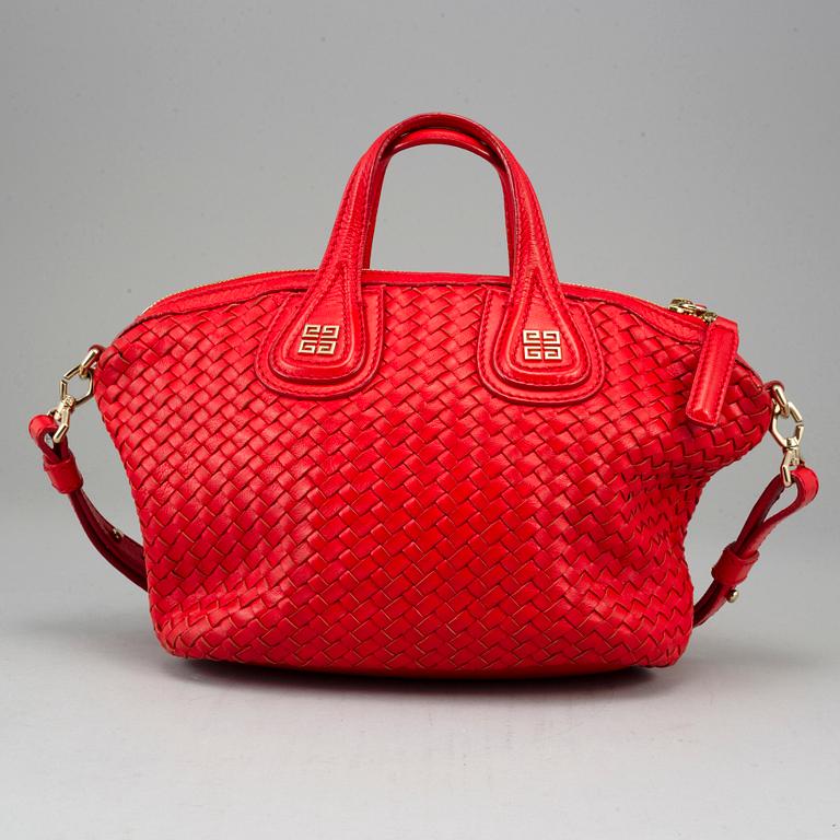 GIVENCHY, a 'Nightingale' red leather bag.