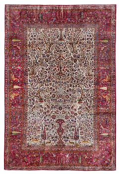 256. SEMI-ANTIQUE SILK KASHAN.