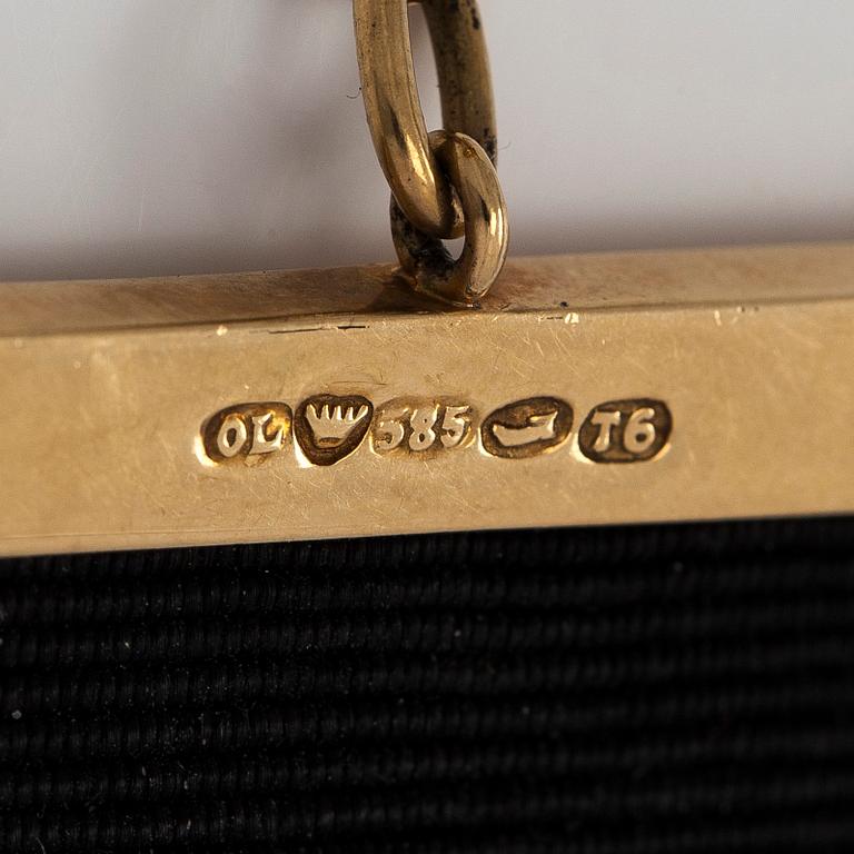 Eterna, pocket watch, savonette, 50 mm, 18K gold, chain 14K.