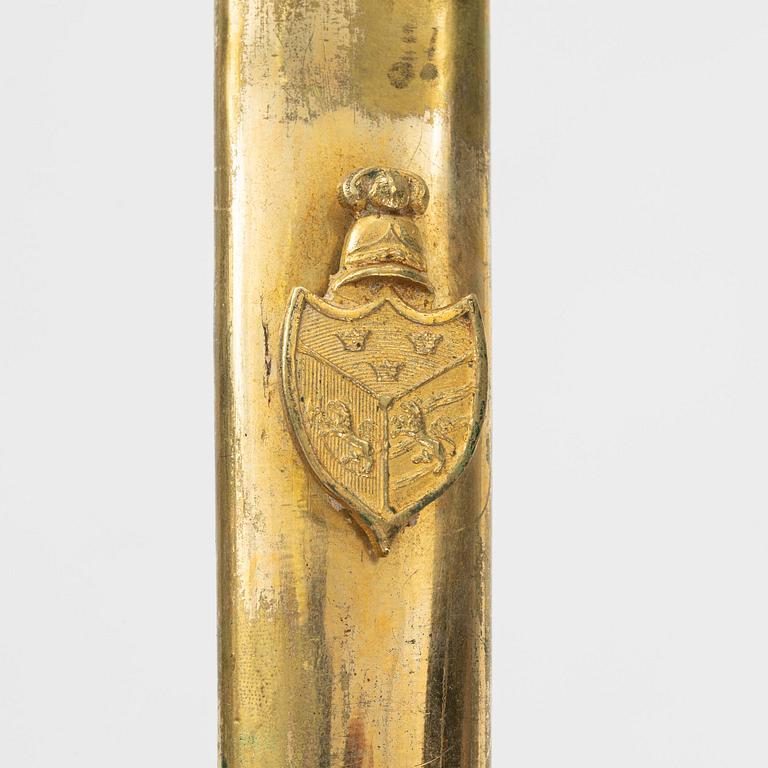 Värja, svensk, för infanteriofficer, 1800-talets första hälft.