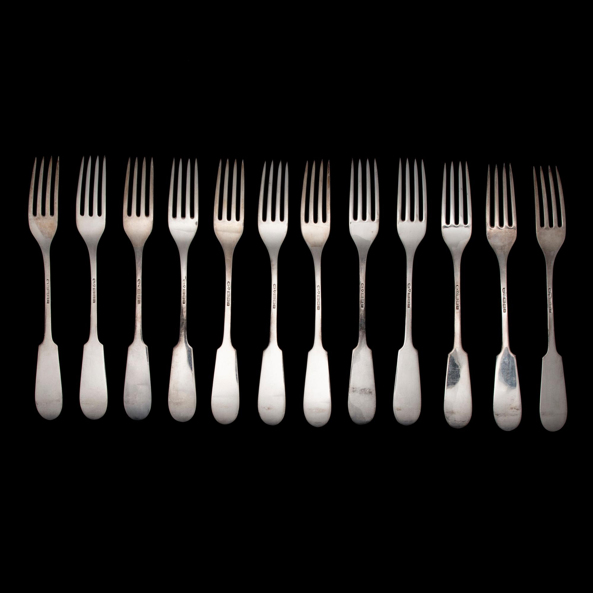 BESTICK, 26 delar, silver, "Helsingfors" Hopeakeskus, Tavastehus 1950-tal och Helsingfors 1905. Vikt med knivblad 1171g.