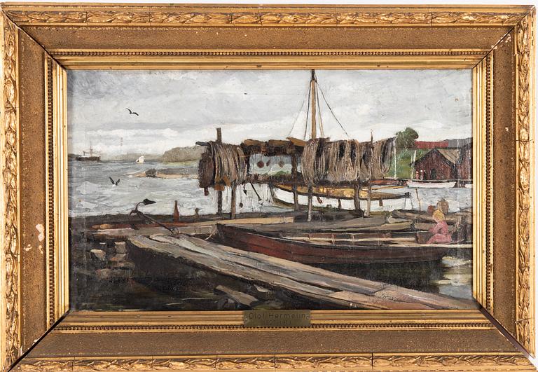 Olof Hermelin, attributed "Harbour Scene".