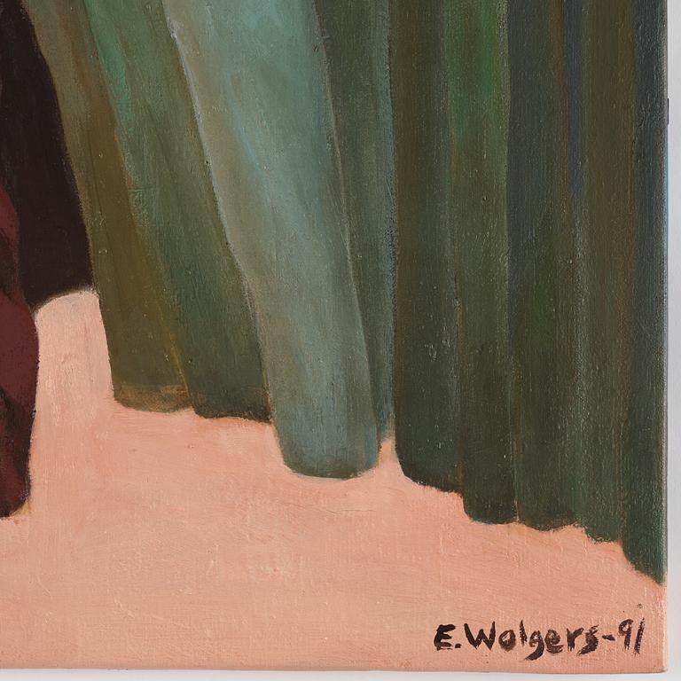 Eva Wolgers, oil on canvas, signed and dated -91.
