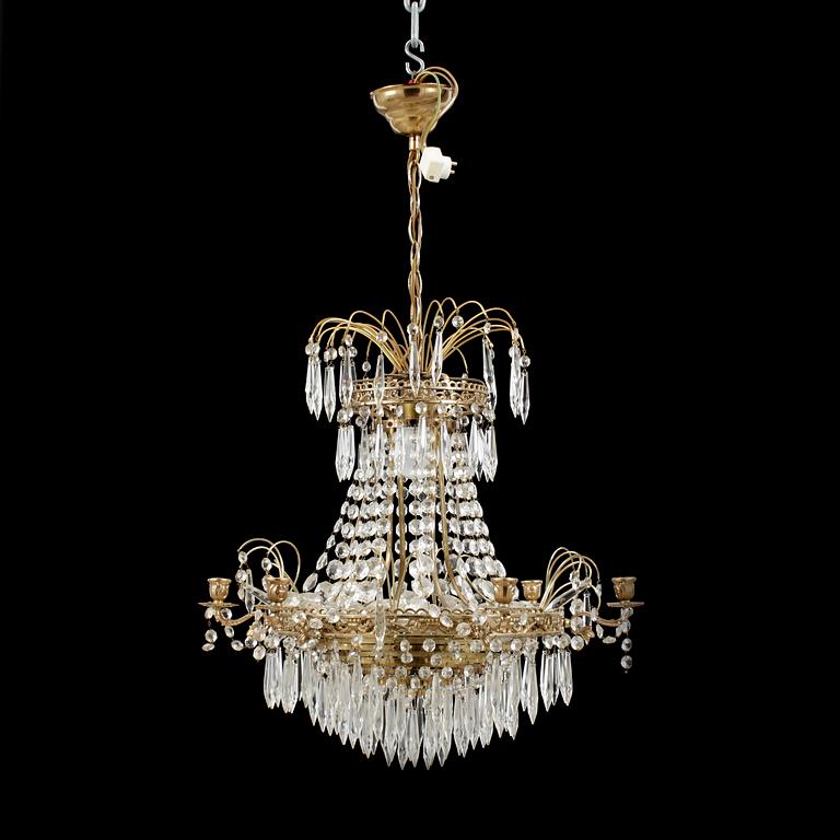 LJUSKRONA, empirestil, 1900-talets andra hälft. Höjd ca51cm.