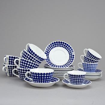 TE-samt KAFFESERVIS, 11 + 1+2, "Adam", Stig Lindberg, Gustavsberg, 1960-tal.