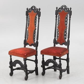 A pair of Baroque chairs, 18th Century.