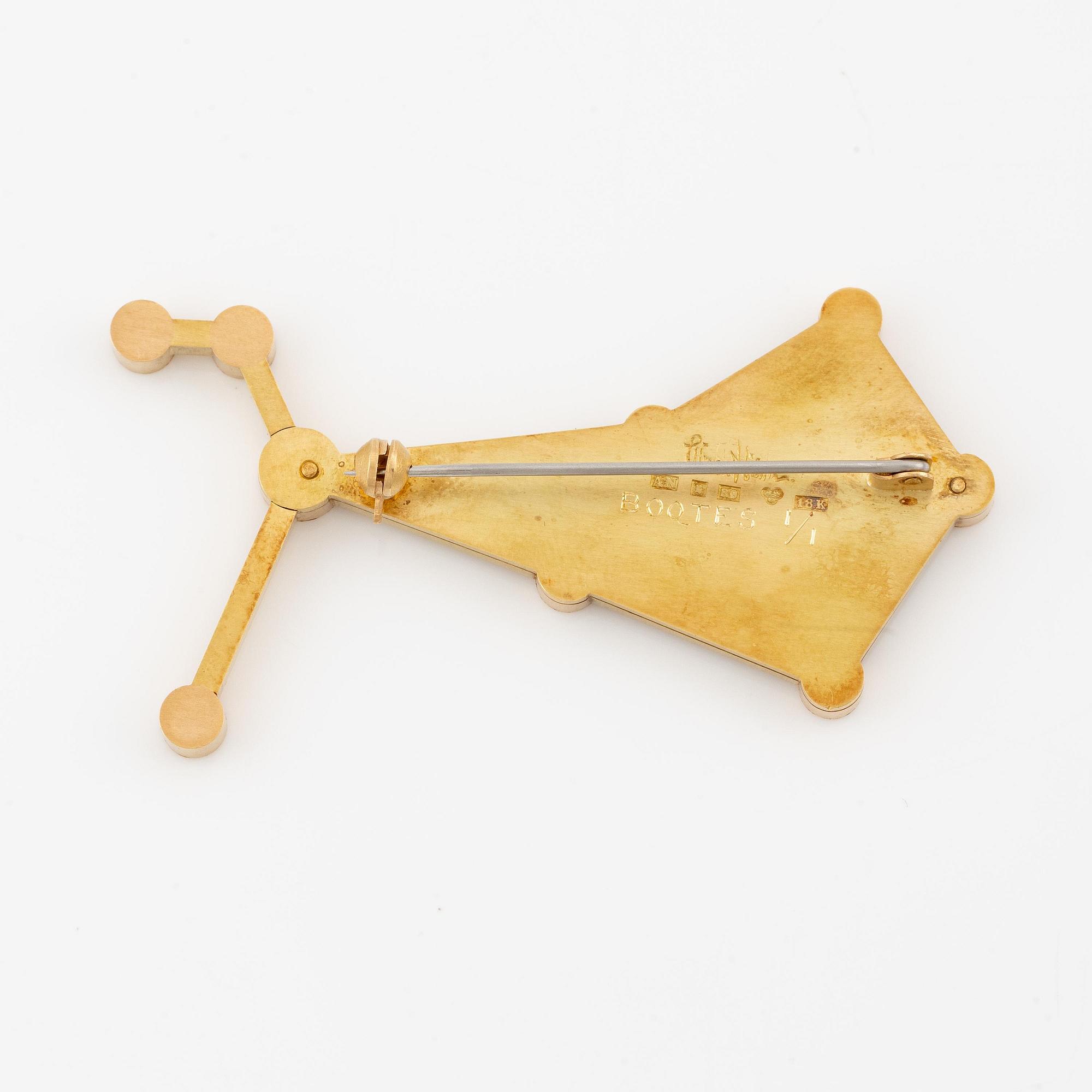 Wiwen Nilsson, brosch 18K guld i form av stjärnbild "Björnvaktaren" 1/1.