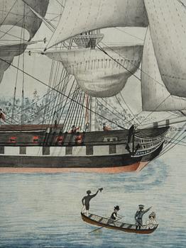 W Rijnbend, 18th century, "The Ship of the City of Schiedam".