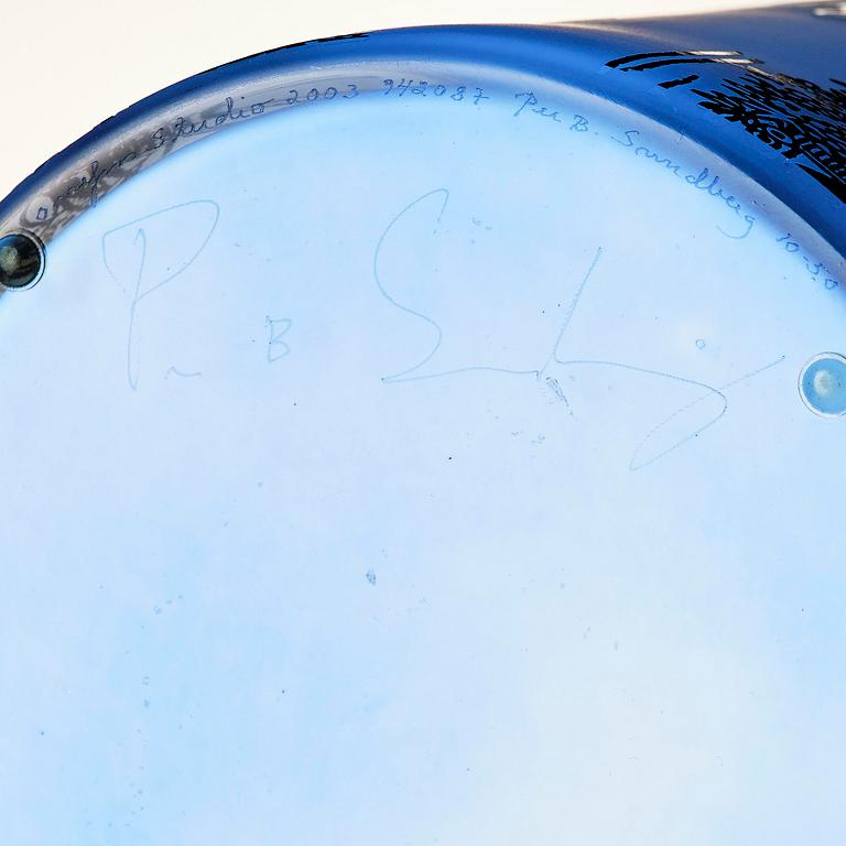 Per B. Sundberg, vas, "Wallpaper", glas, lim. ed. 50, Orrefors Studio, 2003.