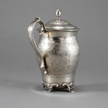 BÄGARE, silver, Moskva, 1849, vikt 322 g.